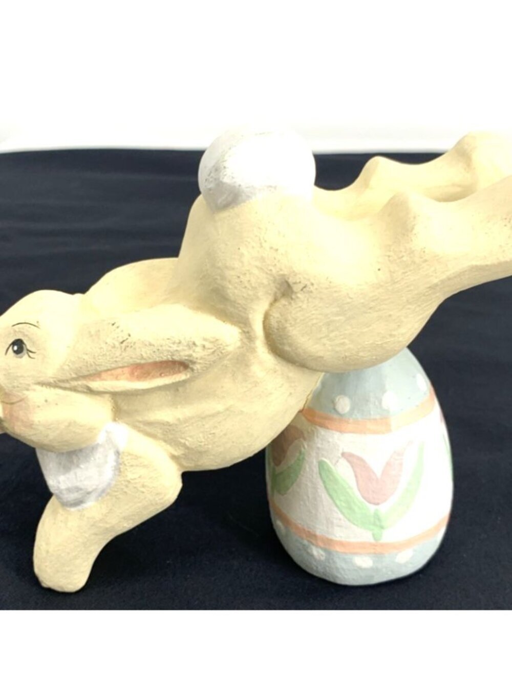 House of Hatten Bunny Rabbit Girl Egg D Calla Easter Decor 6.75" Vtg - Picture 3 of 6